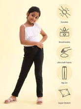 Load image into Gallery viewer, Go Colors Black Cotton Poly Stretch Super Stretch Jeggings
