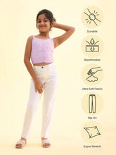Load image into Gallery viewer, Go Colors White Cotton Poly Stretch Super Stretch Jeggings
