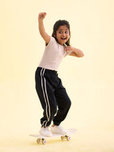 Load image into Gallery viewer, Go Colors Black Cotton Joggers
