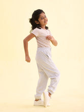 Load image into Gallery viewer, Go Colors Ecru Melanges Cotton Joggers
