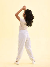 Load image into Gallery viewer, Go Colors Ecru Melanges Cotton Joggers
