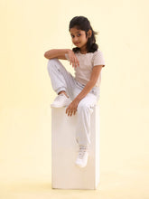 Load image into Gallery viewer, Go Colors Ecru Melanges Cotton Joggers
