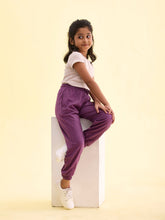 Load image into Gallery viewer, Go Colors Purple Cotton Joggers
