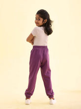 Load image into Gallery viewer, Go Colors Purple Cotton Joggers
