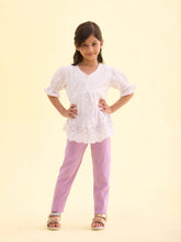 Load image into Gallery viewer, Go Colors Baby Lilac Cotton Stretch  Ankle Length Leggings

