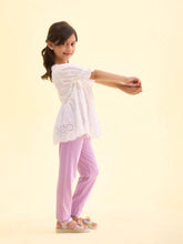 Load image into Gallery viewer, Go Colors Baby Lilac Cotton Stretch  Ankle Length Leggings
