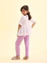 Load image into Gallery viewer, Go Colors Baby Lilac Cotton Stretch  Ankle Length Leggings
