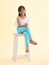 Load image into Gallery viewer, Go Colors Baby Mint Cotton Stretch  Ankle Length Leggings
