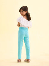 Load image into Gallery viewer, Go Colors Baby Mint Cotton Stretch  Ankle Length Leggings
