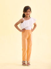 Load image into Gallery viewer, Go Colors Light Peach Cotton Stretch  Ankle Length Leggings
