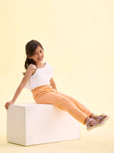 Load image into Gallery viewer, Go Colors Light Peach Cotton Stretch  Ankle Length Leggings
