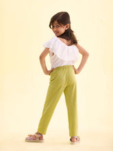 Load image into Gallery viewer, Go Colors Light Pista Cotton Stretch  Ankle Length Leggings
