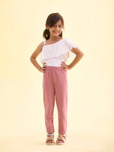 Load image into Gallery viewer, Go Colors Mauve Cotton Stretch  Ankle Length Leggings
