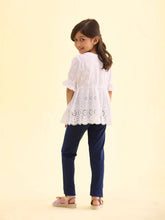 Load image into Gallery viewer, Go Colors Navy Cotton Stretch  Ankle Length Leggings
