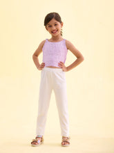 Load image into Gallery viewer, Go Colors White Cotton Stretch  Ankle Length Leggings
