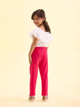 Load image into Gallery viewer, Go Colors Young Fuchsia Cotton Stretch  Ankle Length Leggings
