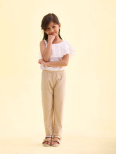 Load image into Gallery viewer, Go Colors Light Gold Nylon Stretch Shimmer Leggings
