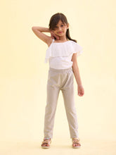 Load image into Gallery viewer, Go Colors Silver Nylon Stretch Shimmer Leggings
