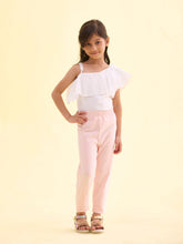 Load image into Gallery viewer, Go Colors Pastel Pink Cotton Stretch  Cropped Leggings
