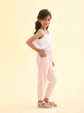 Load image into Gallery viewer, Go Colors Pastel Pink Cotton Stretch  Cropped Leggings
