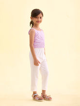 Load image into Gallery viewer, Go Colors White Cotton Stretch  Cropped Leggings
