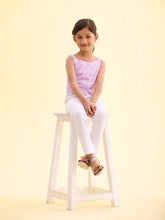 Load image into Gallery viewer, Go Colors White Rayon Poly Stretch Rib Leggings
