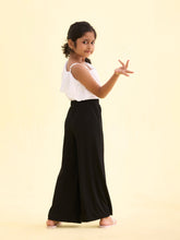 Load image into Gallery viewer, Go Colors Black Viscose Stretch Knit Palazzo
