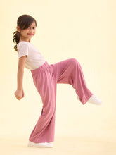 Load image into Gallery viewer, Go Colors Mauve Viscose Stretch Knit Palazzo

