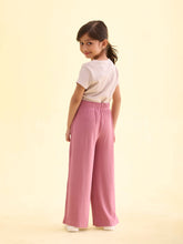 Load image into Gallery viewer, Go Colors Mauve Viscose Stretch Knit Palazzo
