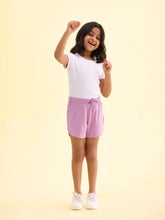 Load image into Gallery viewer, Go Colors Baby Lilac Cotton Knit Shorts
