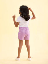 Load image into Gallery viewer, Go Colors Baby Lilac Cotton Knit Shorts
