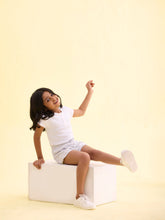 Load image into Gallery viewer, Go Colors Ecru Melanges Cotton Knit Shorts
