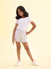 Load image into Gallery viewer, Go Colors Ecru Melanges Cotton Knit Shorts
