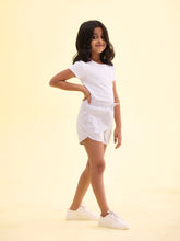 Load image into Gallery viewer, Go Colors Ecru Melanges Cotton Knit Shorts
