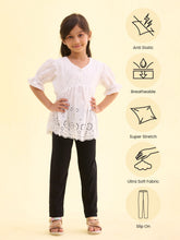 Load image into Gallery viewer, Go Colors Black Cotton Stretch Ankle Length Leggings
