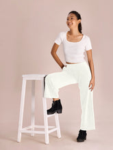 Load image into Gallery viewer, Go Colors Cream Corduroy Wide Pants
