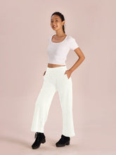 Load image into Gallery viewer, Go Colors Cream Corduroy Wide Pants
