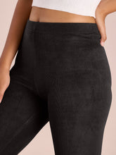 Load image into Gallery viewer, Go Colors Black Velour Ultra Warm Leggings
