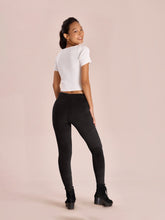 Load image into Gallery viewer, Go Colors Black Velour Ultra Warm Leggings
