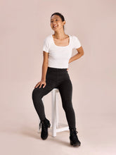 Load image into Gallery viewer, Go Colors Black Velour Ultra Warm Leggings
