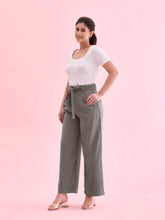 Load image into Gallery viewer, Go Colors Ebony Grey Viscose Poly Stretch Smart Fit Pant
