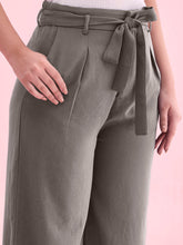 Load image into Gallery viewer, Go Colors Ebony Grey Viscose Poly Stretch Smart Fit Pant
