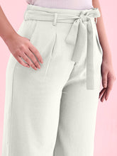 Load image into Gallery viewer, Go Colors Cream Viscose Poly Stretch Smart Fit Pant
