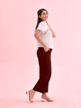 Load image into Gallery viewer, Go Colors Bright Maroon Roma Ponte Wide Pants

