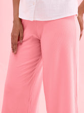 Load image into Gallery viewer, Go Colors Mauve Drop Needle Fabric Rib Palazzo
