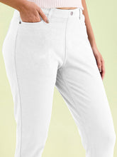 Load image into Gallery viewer, Go Colors White Cotton Polyester Warm Super Stretch Jeggings
