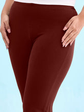 Load image into Gallery viewer, Go Colors Bright Maroon Roma Ponte Flared Pant
