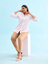 Load image into Gallery viewer, Go Colors Beige Cotton Cambric Cotton Pants
