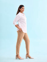 Load image into Gallery viewer, Go Colors Beige Cotton Cambric Cotton Pants
