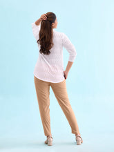 Load image into Gallery viewer, Go Colors Beige Cotton Cambric Cotton Pants
